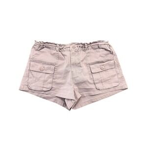 Aeropostale Low Rise Cargo Shorty Shorts Womens XS Purple Lilac Twill Utility